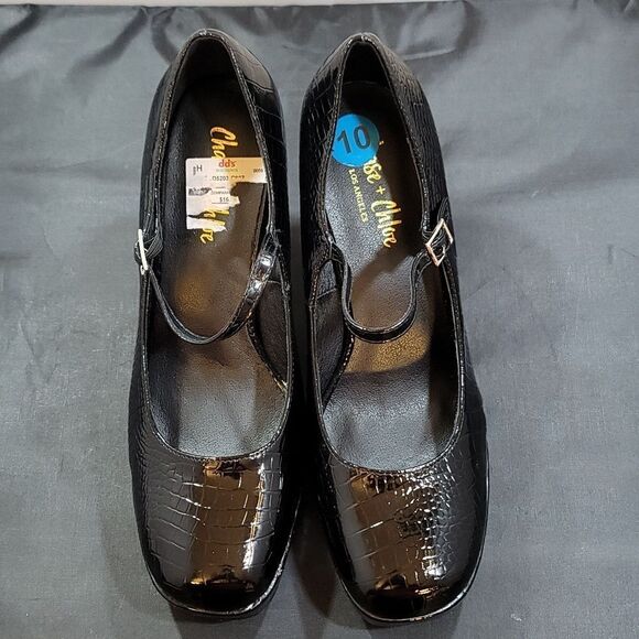 BRAND NEW SHASE & CHLOE HIGH BLOCK HEEL SLIP-ON WOMEN"S PUMP - Picture 3 of 15